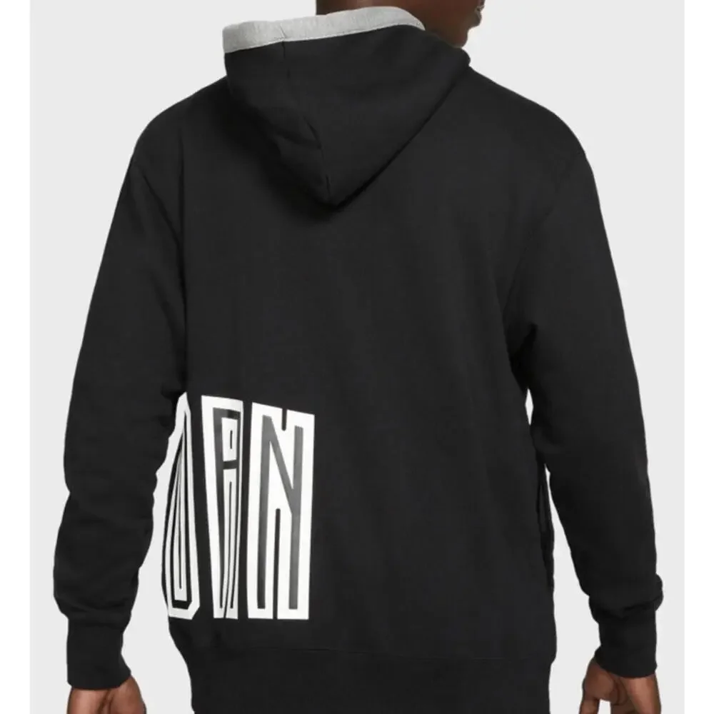 Nike $80 Air Jordan Sport DNA Fleece Pullover Hoodie Men’s  Black M  DV7724